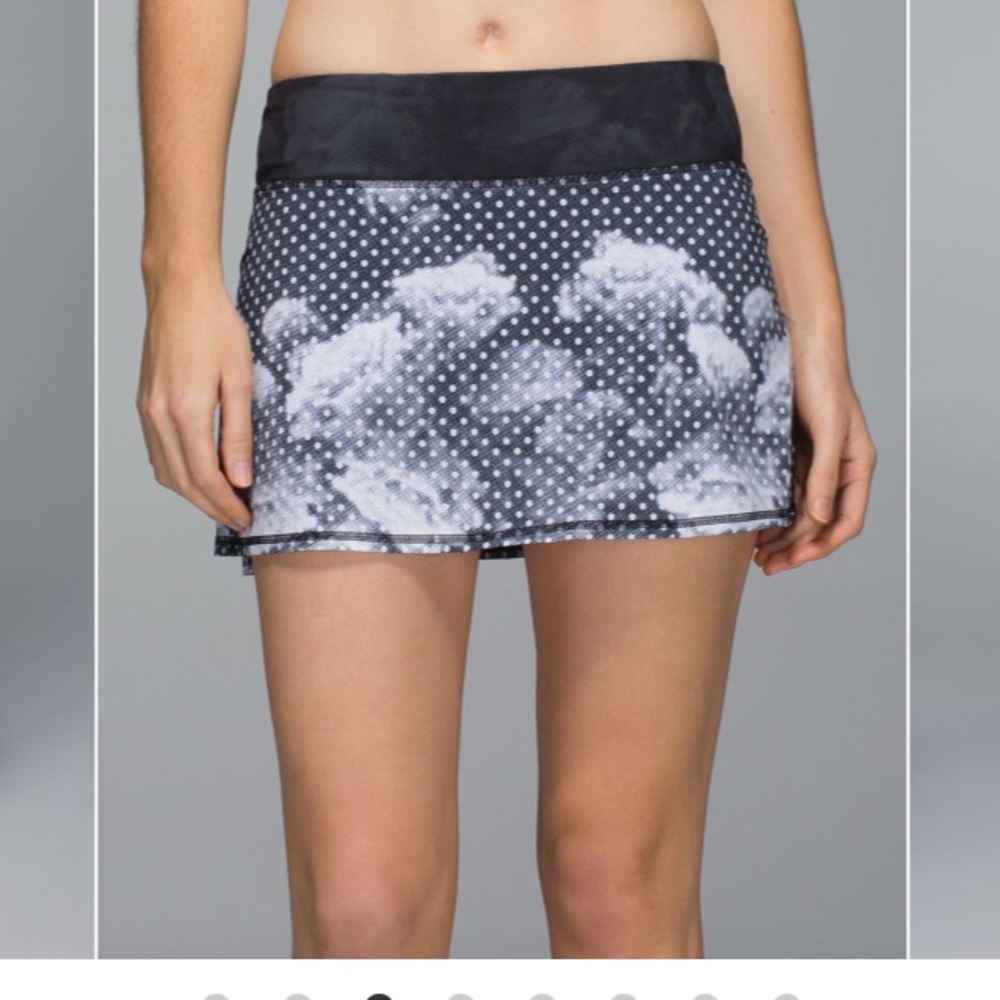 Cloud Print Black and White Skirt